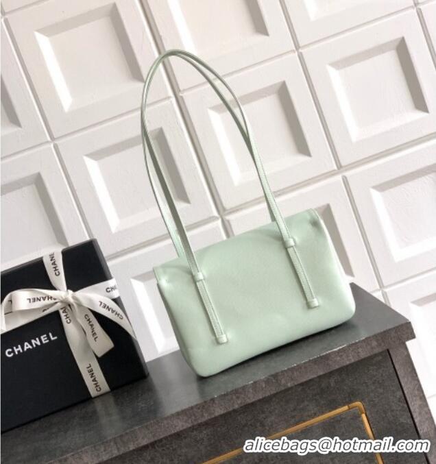 Super Quality Chanel Small Flap Bag in Light Green Grained Shiny Calfskin AS6130 Spring-Summer 2026 Pre-collection