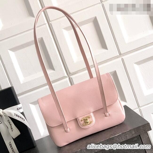 Best Product Chanel Small Flap Bag in Pink Grained Shiny Calfskin AS6130 Spring-Summer 2026 Pre-collection