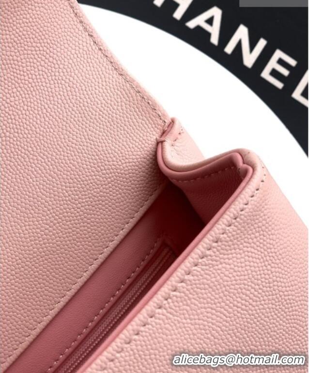 Best Product Chanel Small Flap Bag in Pink Grained Shiny Calfskin AS6130 Spring-Summer 2026 Pre-collection