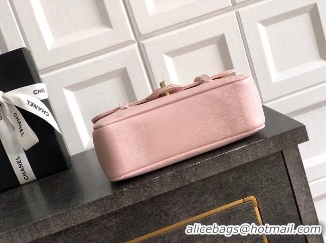 Best Product Chanel Small Flap Bag in Pink Grained Shiny Calfskin AS6130 Spring-Summer 2026 Pre-collection