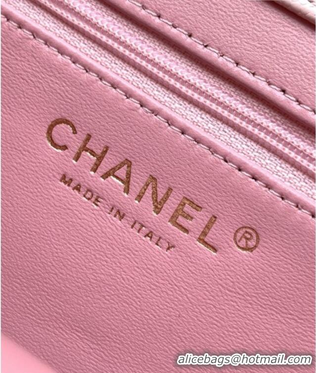 Best Product Chanel Small Flap Bag in Pink Grained Shiny Calfskin AS6130 Spring-Summer 2026 Pre-collection