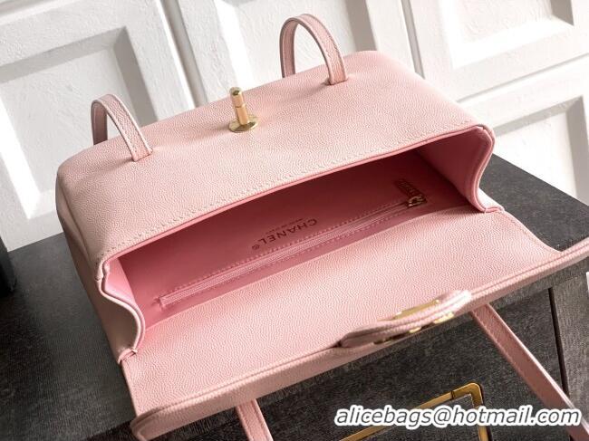 Best Product Chanel Small Flap Bag in Pink Grained Shiny Calfskin AS6130 Spring-Summer 2026 Pre-collection