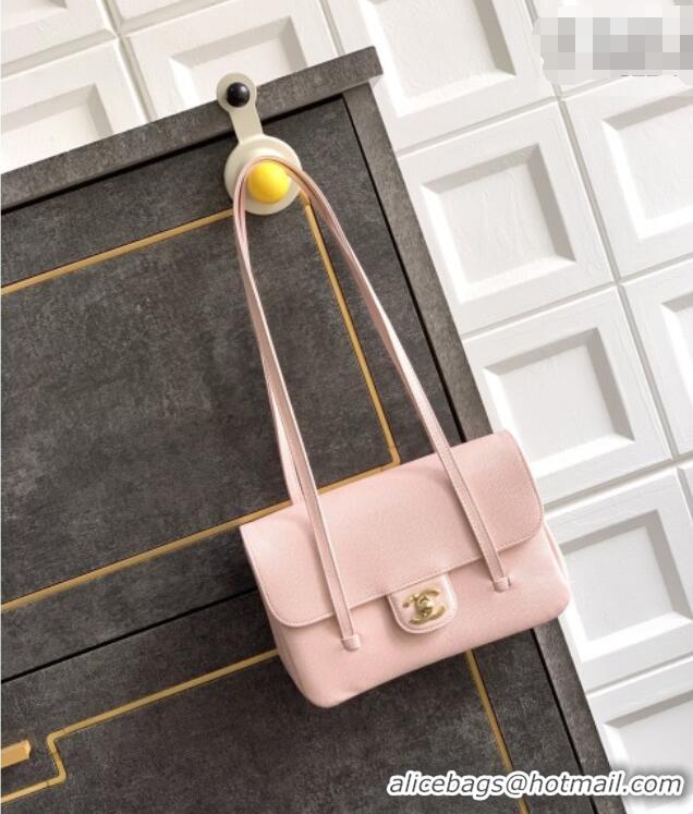 Best Product Chanel Small Flap Bag in Pink Grained Shiny Calfskin AS6130 Spring-Summer 2026 Pre-collection