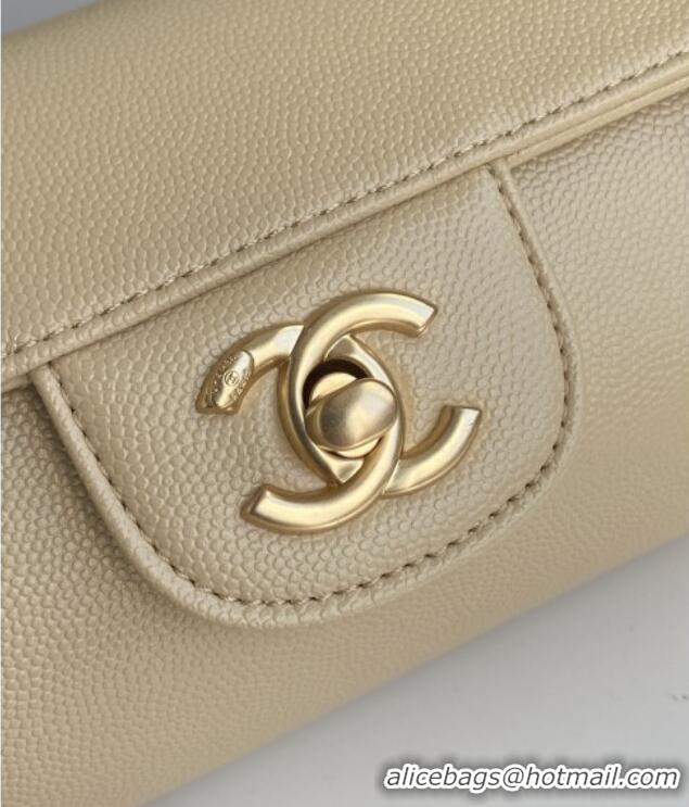 Discount Chanel Small Bowling Bag in Beige Grained Shiny Calfskin AS6130 Spring-Summer 2026 (Pre-order)