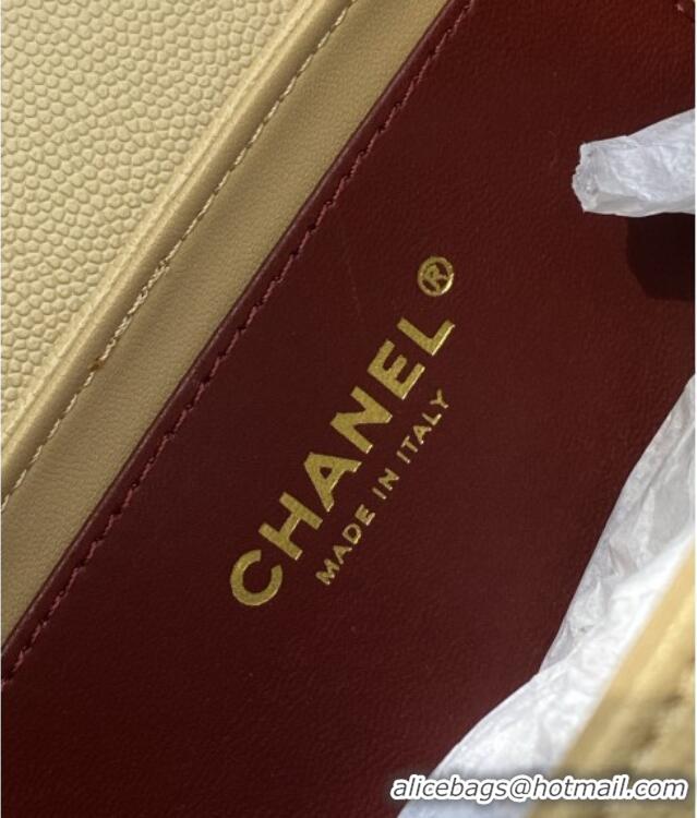 Discount Chanel Small Bowling Bag in Beige Grained Shiny Calfskin AS6130 Spring-Summer 2026 (Pre-order)