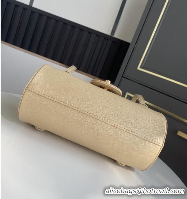 Discount Chanel Small Bowling Bag in Beige Grained Shiny Calfskin AS6130 Spring-Summer 2026 (Pre-order)