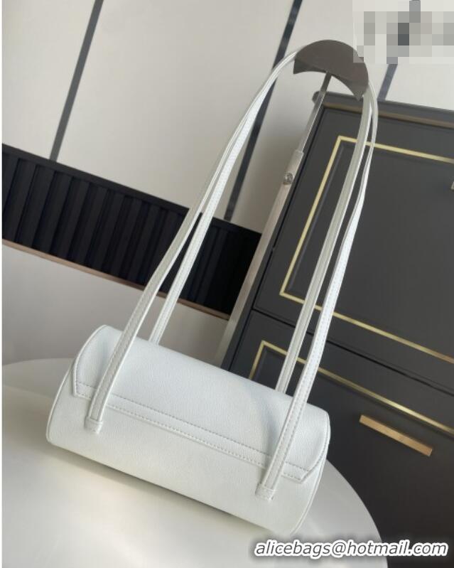 Well Crafted Chanel Small Bowling Bag in White Grained Shiny Calfskin AS6130 Spring-Summer 2026 (Pre-order)