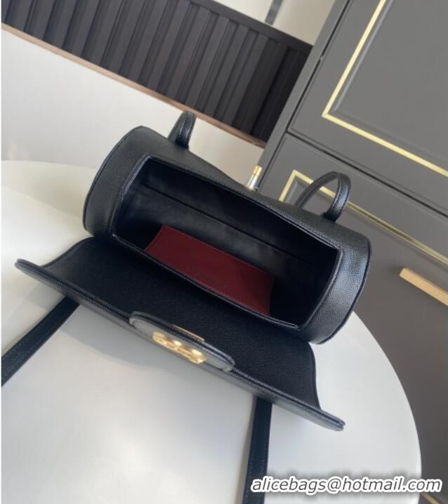 Top Design Chanel Small Bowling Bag in Black Grained Shiny Calfskin AS6130 Spring-Summer 2026 (Pre-order)