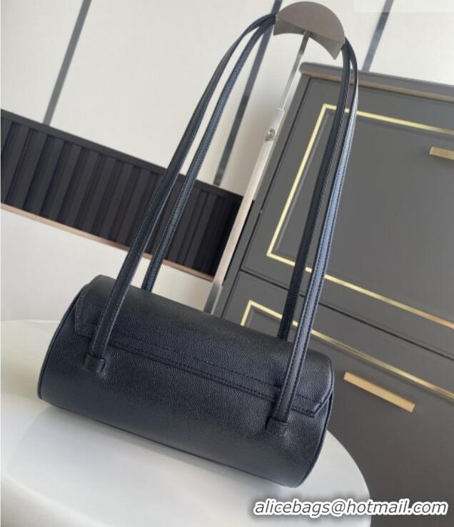 Top Design Chanel Small Bowling Bag in Black Grained Shiny Calfskin AS6130 Spring-Summer 2026 (Pre-order)