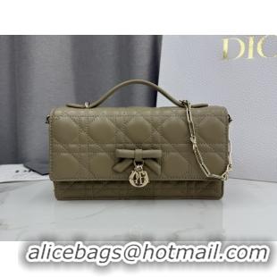 Luxury Dior My Dior Mini Bag in Cannage Lambskin Leather 0126109 Milky Tea 2026