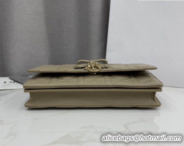 Luxury Dior My Dior Mini Bag in Cannage Lambskin Leather 0126109 Milky Tea 2026