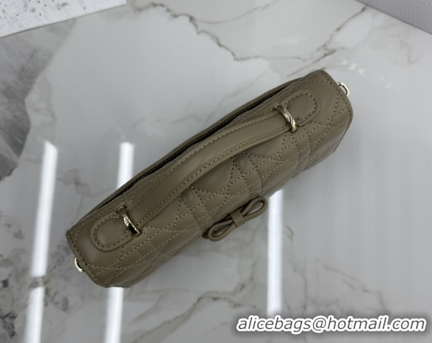 Luxury Dior My Dior Mini Bag in Cannage Lambskin Leather 0126109 Milky Tea 2026