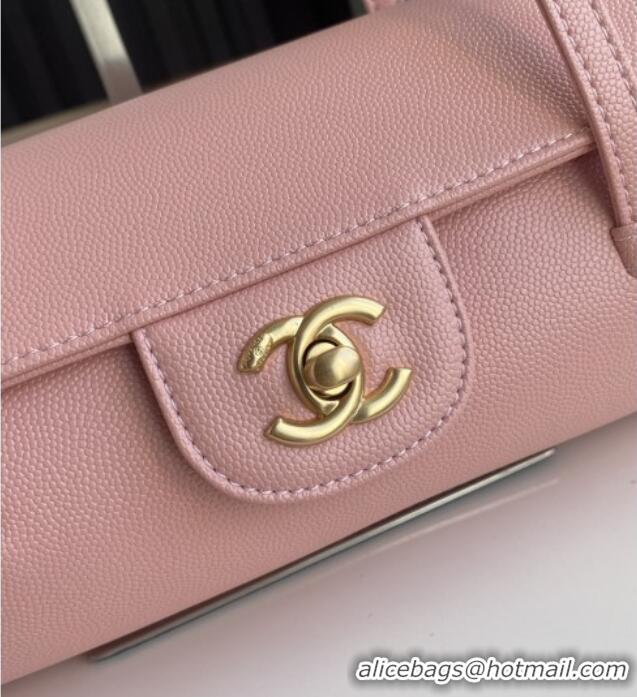 Good Product Chanel Small Bowling Bag in Pink Grained Shiny Calfskin AS6130 Spring-Summer 2026 (Pre-order)