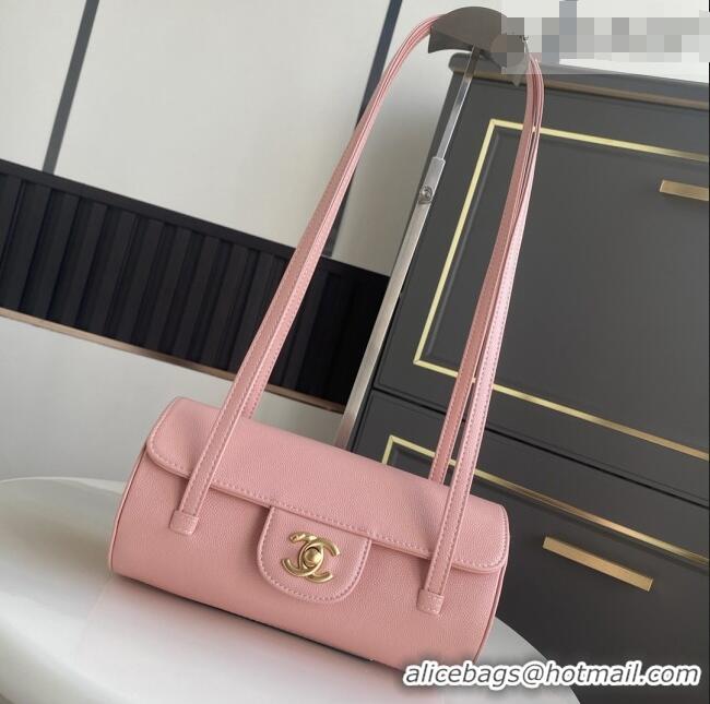 Good Product Chanel Small Bowling Bag in Pink Grained Shiny Calfskin AS6130 Spring-Summer 2026 (Pre-order)