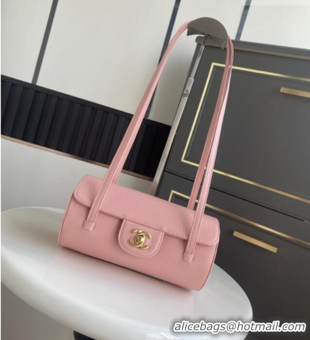 Good Product Chanel Small Bowling Bag in Pink Grained Shiny Calfskin AS6130 Spring-Summer 2026 (Pre-order)