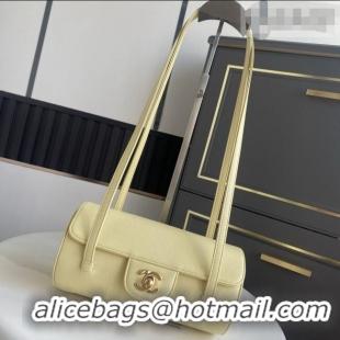 Trendy Design Chanel Small Bowling Bag in Yellow Grained Shiny Calfskin AS6130 Spring-Summer 2026 (Pre-order)
