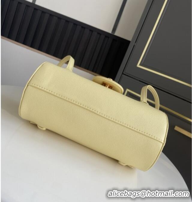 Trendy Design Chanel Small Bowling Bag in Yellow Grained Shiny Calfskin AS6130 Spring-Summer 2026 (Pre-order)