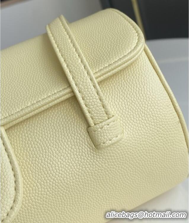 Trendy Design Chanel Small Bowling Bag in Yellow Grained Shiny Calfskin AS6130 Spring-Summer 2026 (Pre-order)