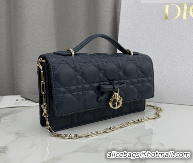 Stylish Dior My Dior Mini Bag in Cannage Lambskin Leather Midnight Blue 0126111 2026