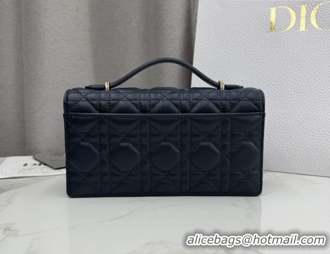 Stylish Dior My Dior Mini Bag in Cannage Lambskin Leather Midnight Blue 0126111 2026