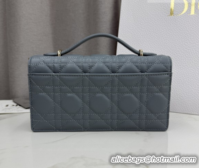 Duplicate Dior My Dior Mini Bag in Cannage Lambskin Leather Dusty Blue 0126112 2026