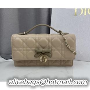 Good Product Dior My Dior Mini Bag in Cannage Lambskin Leather with Bow Beige 0126113 2026