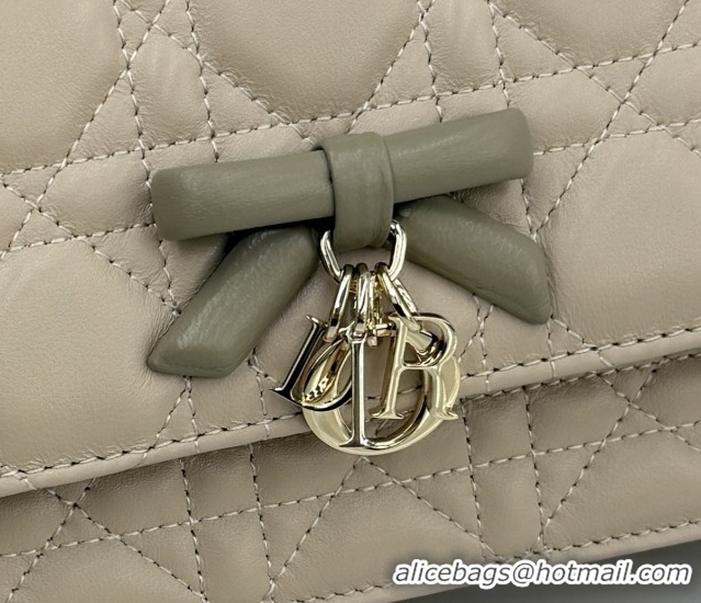 Good Product Dior My Dior Mini Bag in Cannage Lambskin Leather with Bow Beige 0126113 2026