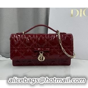Good Quality Dior My Dior Mini Bag in Patent Cannage Leather with Bow Red 0126116 2026