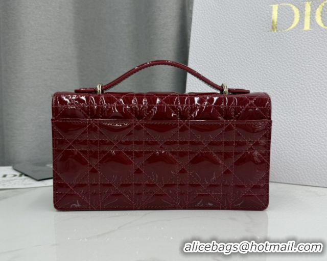 Good Quality Dior My Dior Mini Bag in Patent Cannage Leather with Bow Red 0126116 2026