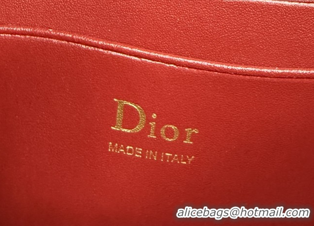 Good Quality Dior My Dior Mini Bag in Patent Cannage Leather with Bow Red 0126116 2026