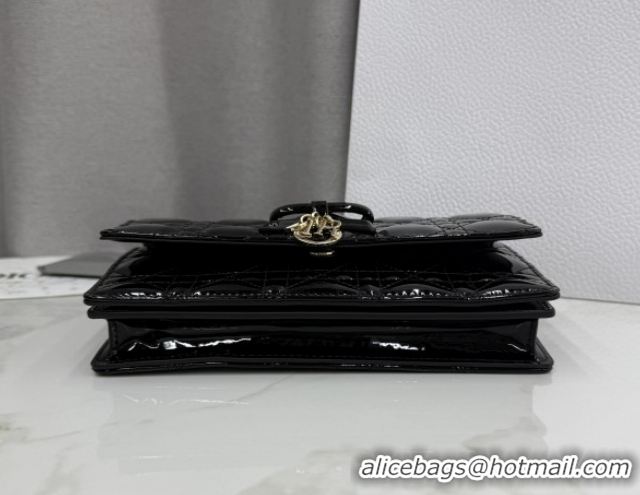 Good Quality Dior My Dior Mini Bag in Patent Cannage Leather with Bow Black 0126118 2026