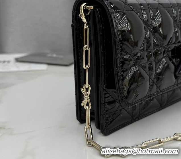 Good Quality Dior My Dior Mini Bag in Patent Cannage Leather with Bow Black 0126118 2026