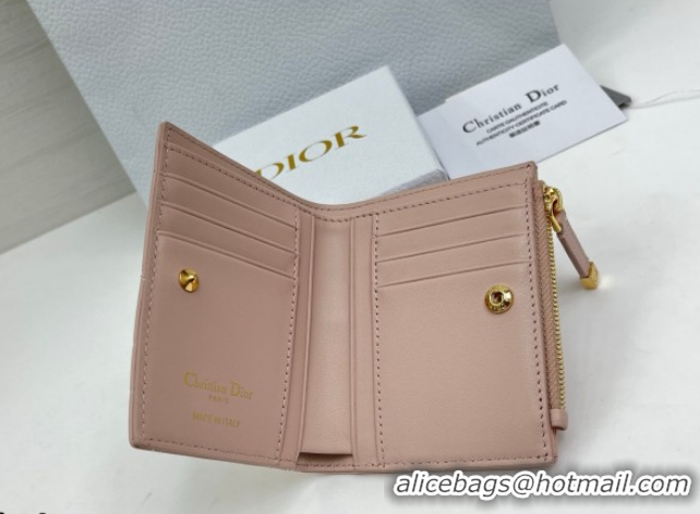 Purchase Dior Caro Dahlia Wallet with Crystals in Macrocannage Lambskin Leather Powder Pink 0127008 2026