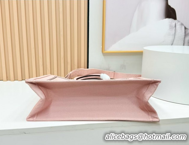 Grade Quality Dior Medium Book Tote Bag in Light Pink Book Cover Embroidery 0127032 2026