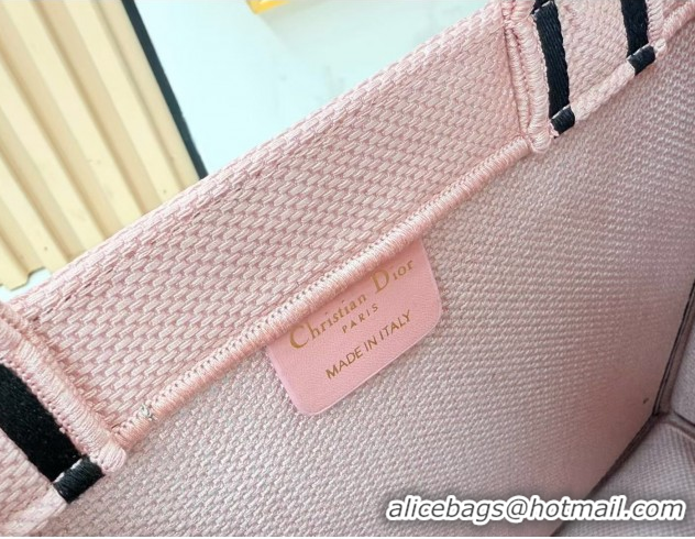 Grade Quality Dior Medium Book Tote Bag in Light Pink Book Cover Embroidery 0127032 2026