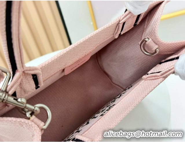 Best Grade Dior Small Book Tote Bag in Light Pink Book Cover Embroidery 0127033 2026