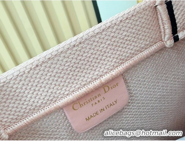 Best Grade Dior Small Book Tote Bag in Light Pink Book Cover Embroidery 0127033 2026