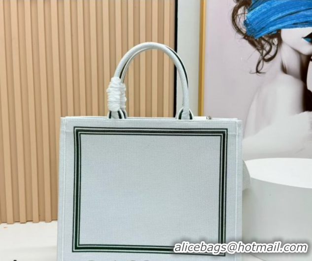 Good Looking Dior Large Book Tote Bag in White Book Cover Embroidery 0127034 2026