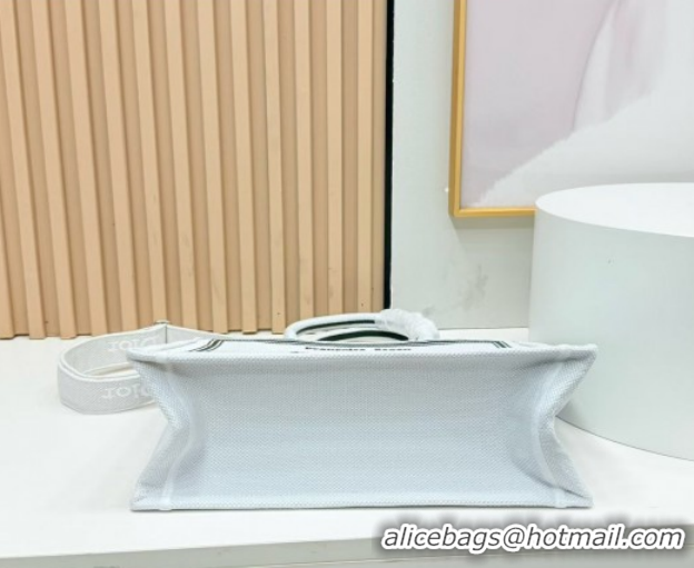 Good Looking Dior Large Book Tote Bag in White Book Cover Embroidery 0127034 2026