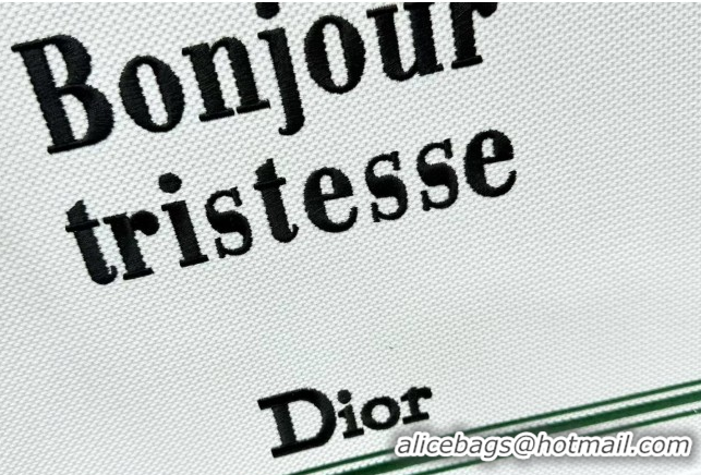 Good Looking Dior Large Book Tote Bag in White Book Cover Embroidery 0127034 2026