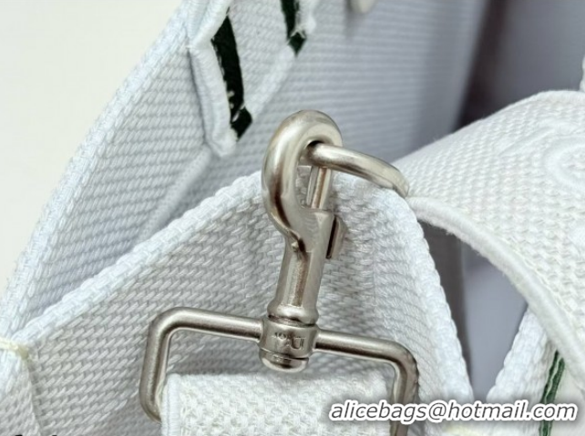 Low Price Dior Medium Book Tote Bag in White Book Cover Embroidery 0127035 2026