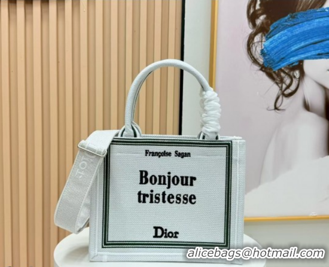 Discount Dior Small Book Tote Bag in White Book Cover Embroidery 0127036 2026