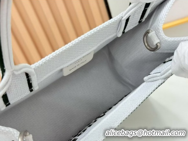 Discount Dior Small Book Tote Bag in White Book Cover Embroidery 0127036 2026