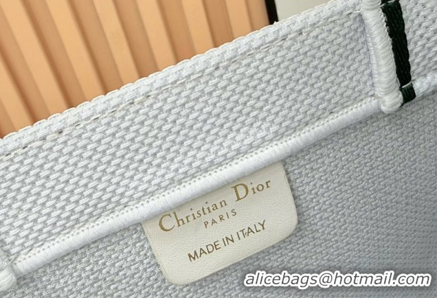 Discount Dior Small Book Tote Bag in White Book Cover Embroidery 0127036 2026