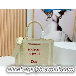 Most Popular Dior Medium Book Tote Bag in Beige Yellow Book Cover Embroidery 0127038 2026