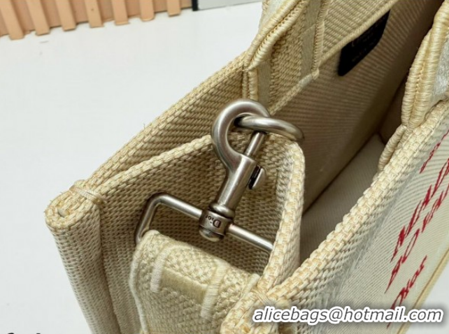 Most Popular Dior Medium Book Tote Bag in Beige Yellow Book Cover Embroidery 0127038 2026