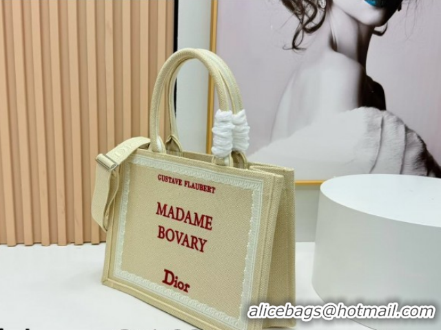 Most Popular Dior Medium Book Tote Bag in Beige Yellow Book Cover Embroidery 0127038 2026