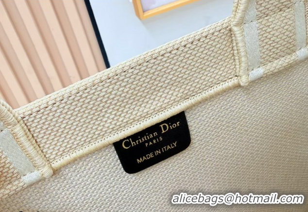 Most Popular Dior Medium Book Tote Bag in Beige Yellow Book Cover Embroidery 0127038 2026