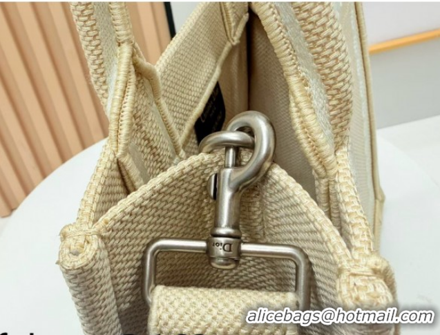 Best Price Dior Small Book Tote Bag in Beige Yellow Book Cover Embroidery 0127039 2026