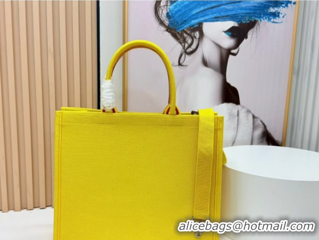 Top Grade Dior Large Book Tote Bag in Yellow and Red Book Cover Embroidery 0127040 2026